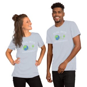 Plug into Sustainability-Unisex T-Shirt - Image 5