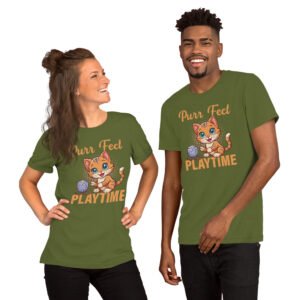 Purr-fect Playtime-Unisex T-Shirt - Image 3