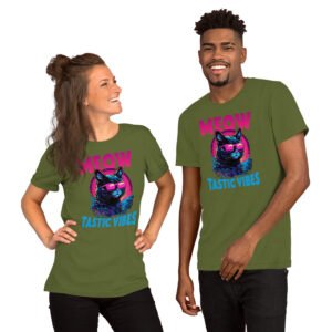 Meow-tastic Vibes-Unisex T-Shirt - Image 3