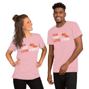Run Fast, Live Free-Unisex T-Shirt - Image 6